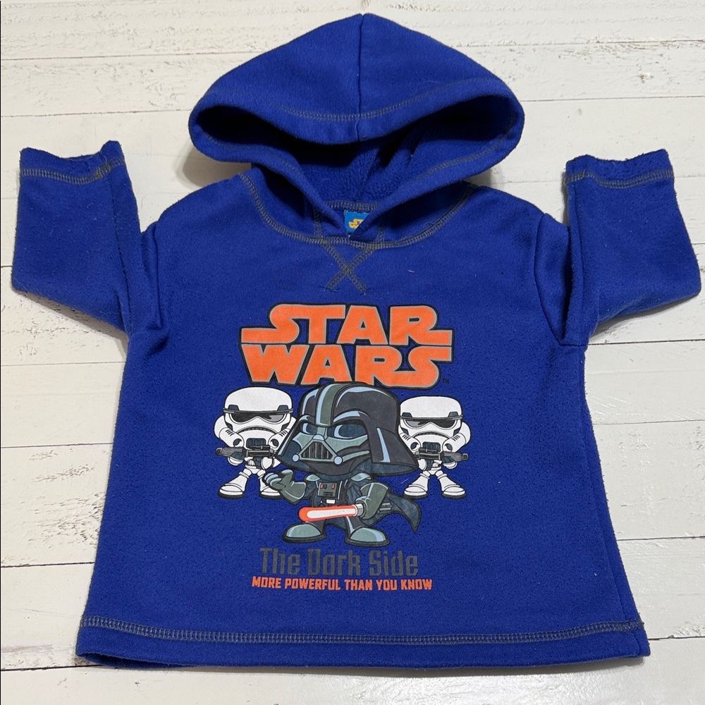 🧡2T Star Wars Kids Dark Blue Hoodie with Darth Vader Design Star Wars